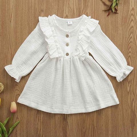 Vestido infantil de Linho Inverno - Mivest Kids